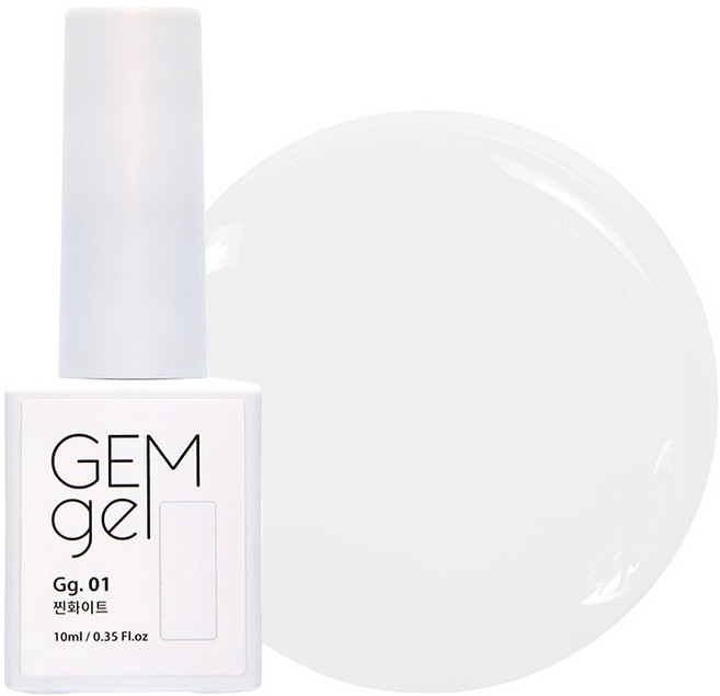 SM IVIT GEM gel 彩色美甲凝膠, 01 白色, 10ml, 1瓶