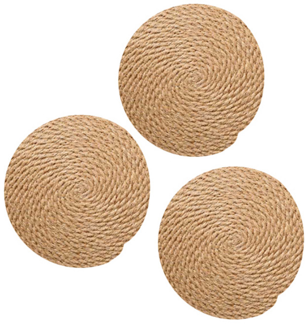 마켓감성 린넨 짚 테이블매트, 18cm, 3개