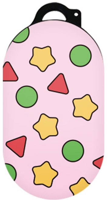 갤럭시 버즈 복고의 향기 하드케이스, 50 핑크도형패턴