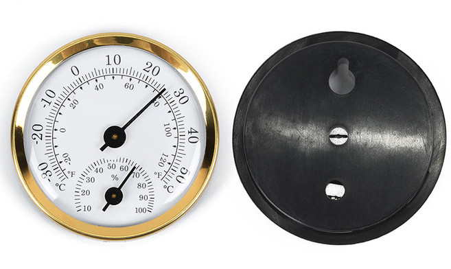 레인보우 아날로그 원형 온습도계, D타입