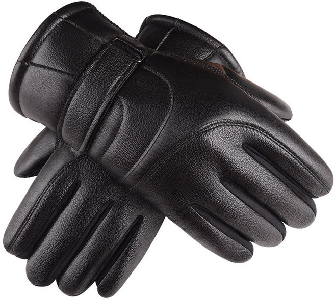 어리플 다색상 등산 운동 양손착용 장갑, 가죽블랙, 1개