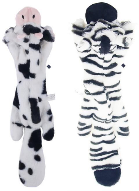 딩동펫 반려동물 포실인형 2종 세트, 젖소, 얼룩말, 1세트