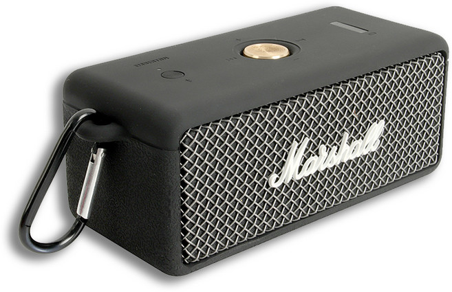 마샬 엠버튼 범퍼 실리콘 하우징 케이스 + 카라비너 세트, BLACK