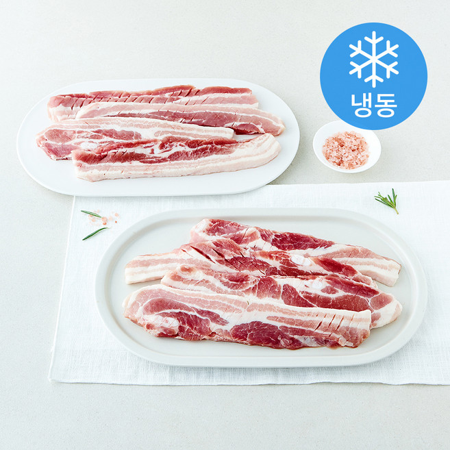 수입산 캠핑 칼집삼겹살 구이용 4개입 (냉동), 1개, 2kg