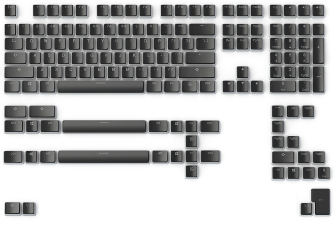 Glorious AURA V2鍵盤鍵帽組, 所有機械式鍵盤適用, AURA V2, 黑色