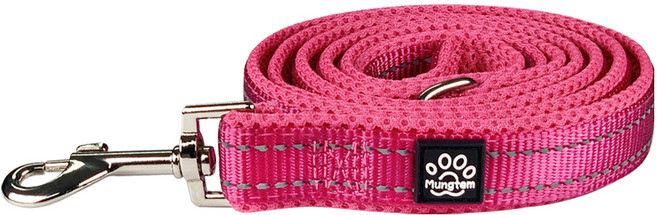 멍템 반려동물 메쉬 리드줄, 핑크, 1개