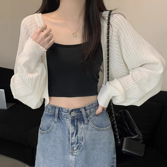 엘쏘 여성용 시스루 볼레로 여름 가디건