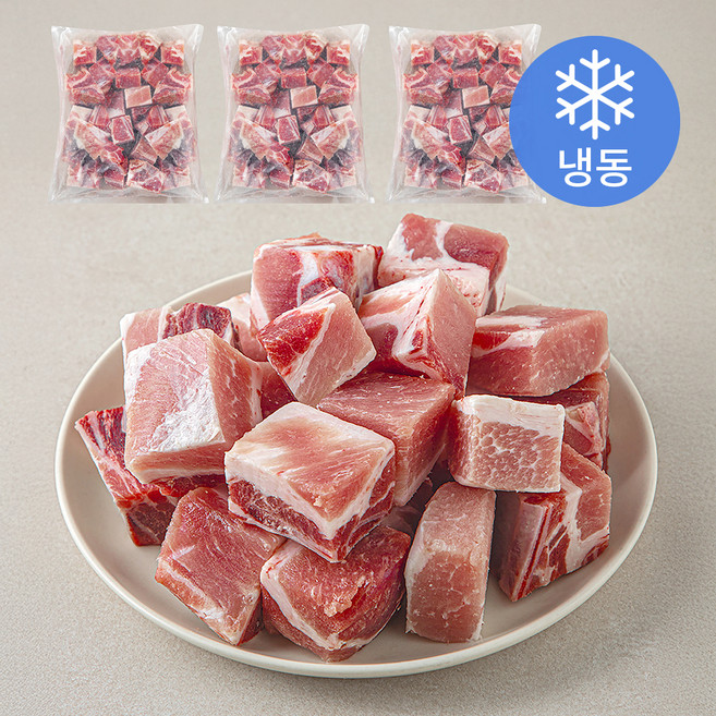 사조프레시미트 오스트리아산 돈갈비 찜용 3 x 3 x 3 cm (냉동), 3개, 1kg