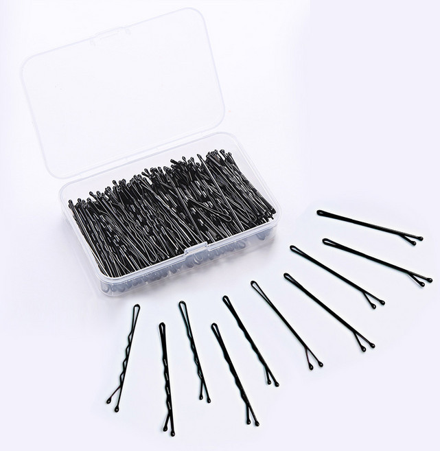 무식이네 샤프라인 대용량 헤어 실핀 100p + 일자 100p + 케이스