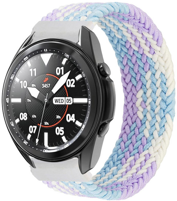 스페이스쉴드 브레이드 솔로루프 나일론 스마트워치 스트랩 밴드 22mm S, 솜사탕, 1개