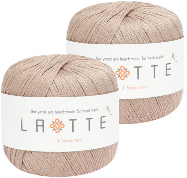 실바람섬유 라떼 뜨개실, 14 베이지, 2개