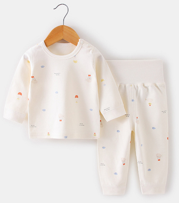 조이멀티 유아용 베이지무드 배앓이방지 실내복 세트