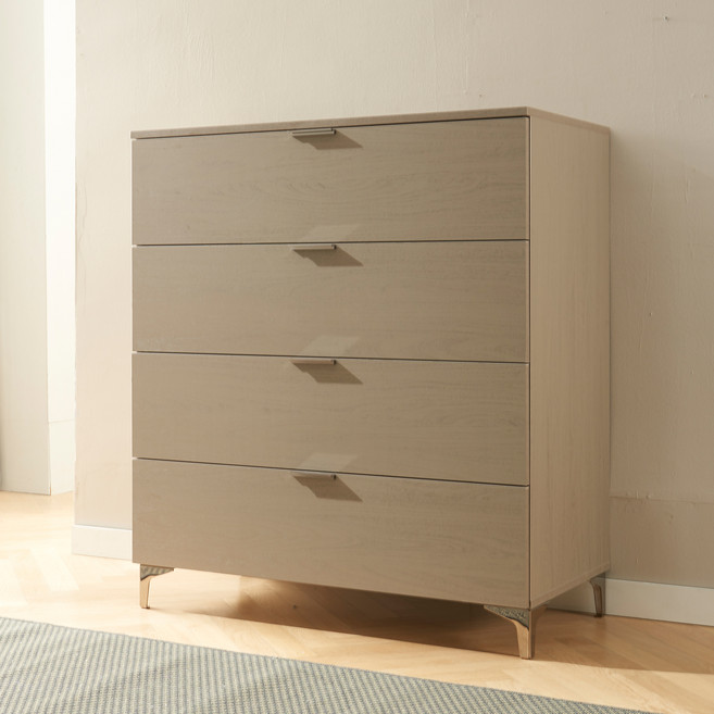 리바트 브라노 서랍장 방문설치, 그레이, 4단