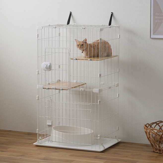 아이리스 2단 캣타워 케이지 CCC-112, 내추럴, 1개