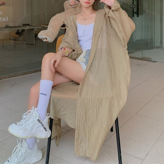 아이엠몽 여성용 말디아 후드 롱슬리브 긴팔 가디건