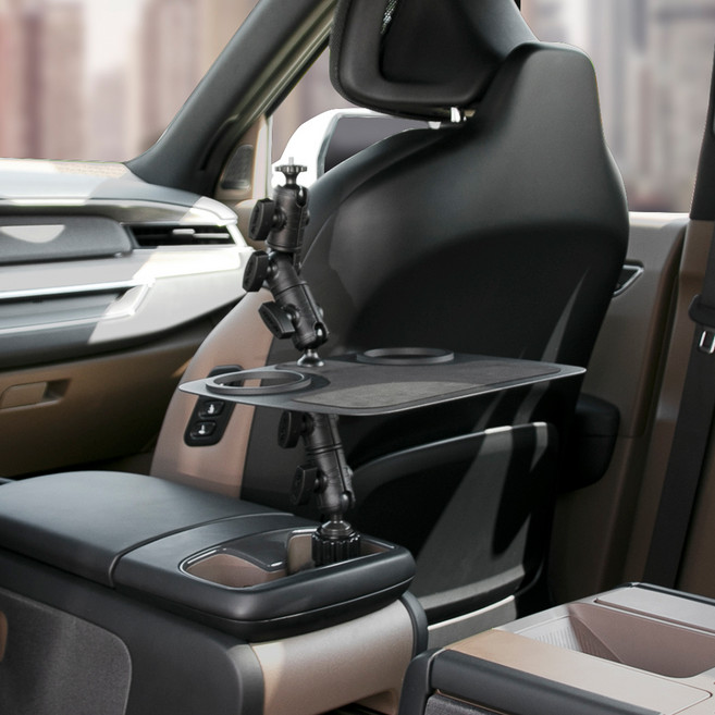 ARKON 스위블로버스트 트레이 차량용 컵홀더 테이블 카메라 거치대 TLWRACMP323, 블랙, 1개