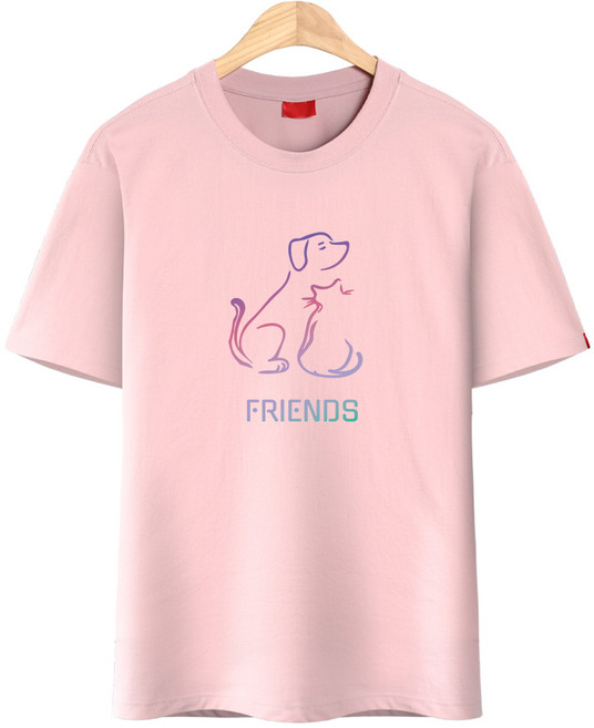 다꾸앙 남성용 통기성 반팔티 프렌즈독 라운드넥 반팔 티셔츠 D04DKA_DU2762