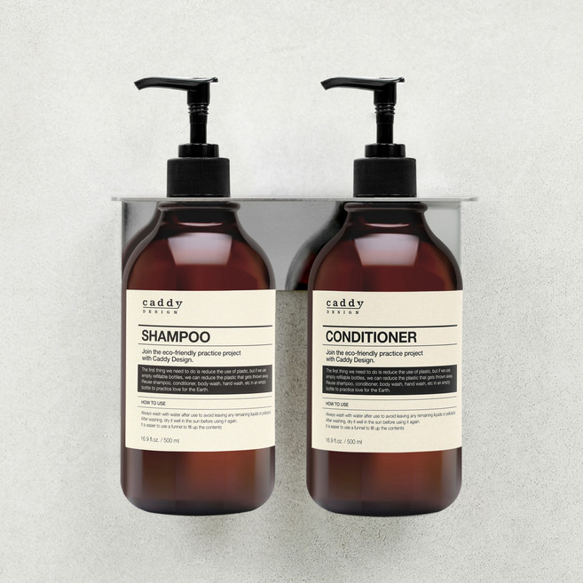 에빈 캐디디자인 오코리븐 스테인리스 304 공중부양 디스펜서 홀더 2구 CDOD02, Chrome Silver, 1개