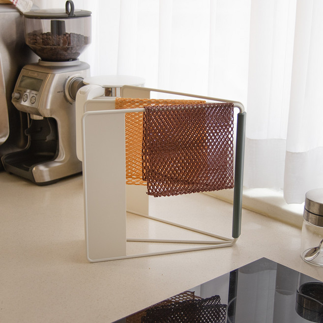 기본에 3단 행주 고무장갑 거치대, 올리브 그린, 1개