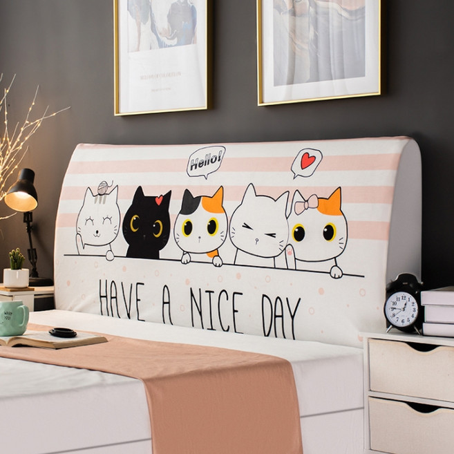에이홉 아기자기 귀여운 침대헤드커버, 헬로고양이, 1개