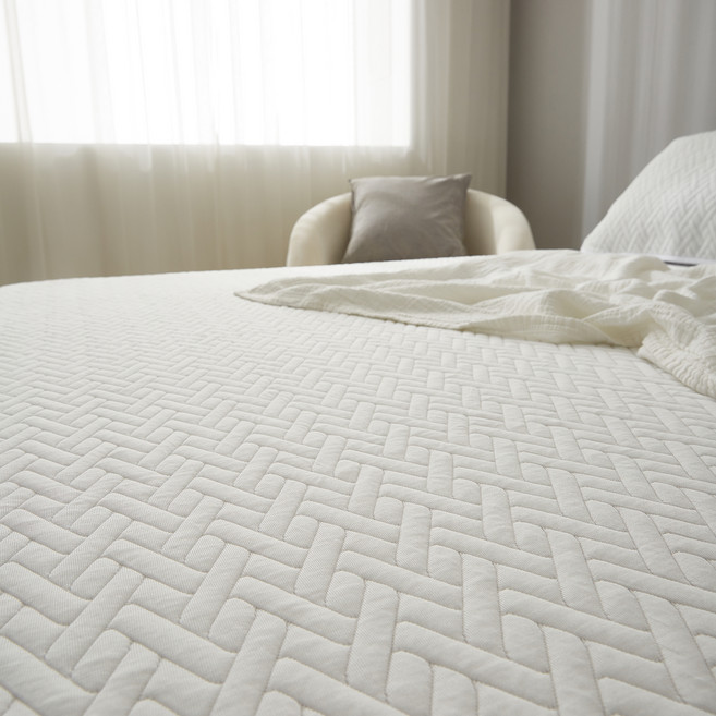 ATO HOUSE 莫代爾三層織四季固定鬆緊帶床墊, 灰色