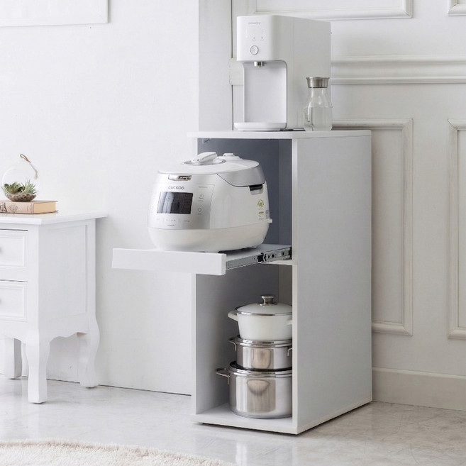 노아가구 오반 밥솥 주방 수납장, 화이트, 2단