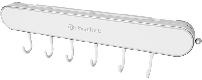 엔알바스켓 칼꽂이 주방 칼 조리도구 벽걸이 거치대, 화이트, 1개