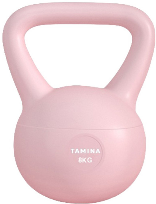 TAMINA SPORTS 優質柔軟壺鈴, 1個, 粉紅色, 8kg