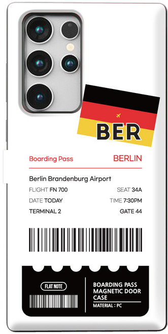 Flat Note 登機證磁吸卡片門防撞手機殼