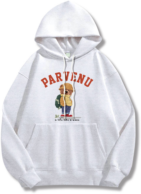 일루소 남녀공용 WD 파베뉴 기모 루즈 오버핏 후드티