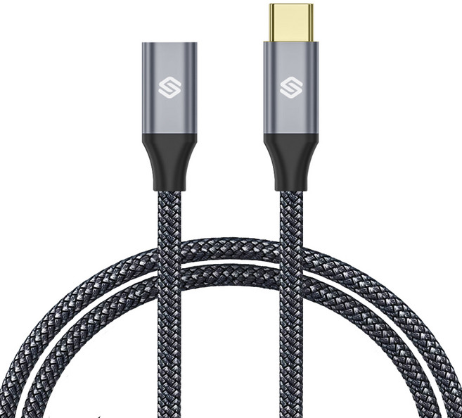 스페이스쉴드 C타입-C타입 베가 100W USB3.1 Gen2 PD PPS 4K 10Gbps E-Martker 칩 초고속 충전 케이블, 그레이, 1개, 1m