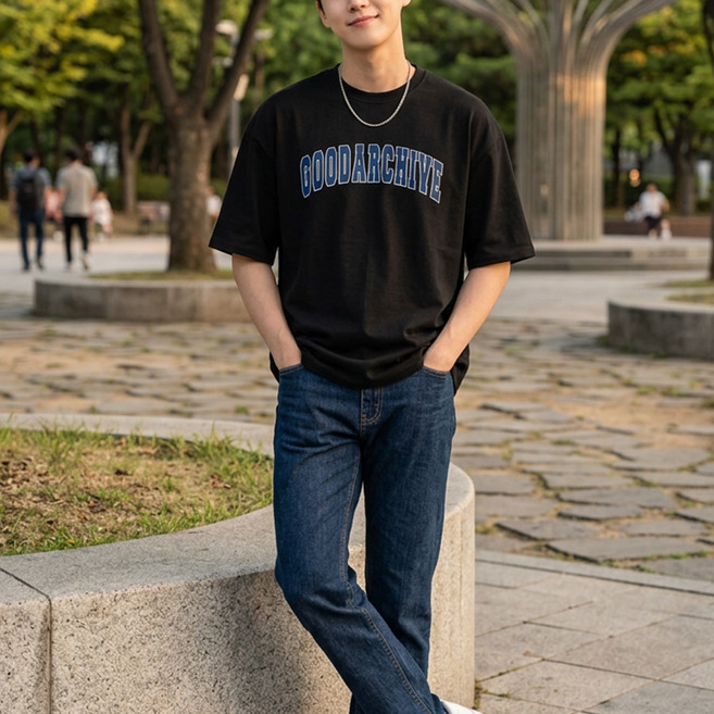 ILLUSO 男款 Good Archive 特級雙面棉短袖T恤