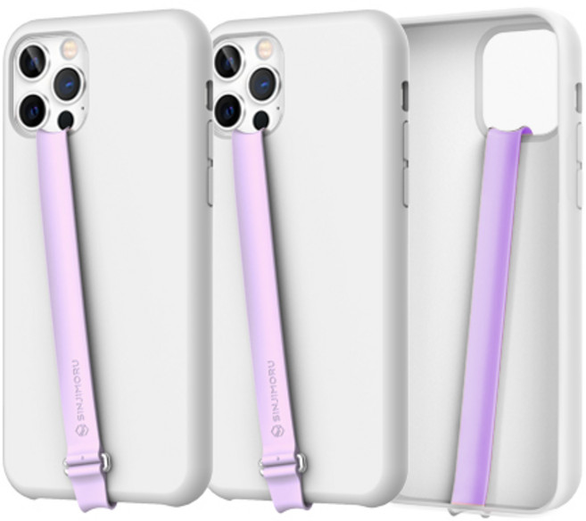 SINJIMORU 第3代夾式矽膠手機指環帶 210, 3個, 薰衣草紫