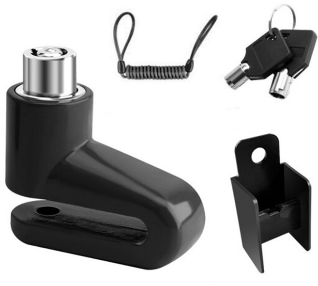 어반카 컴팩트 디스크락 오토바이 자물쇠 도난방지, 블랙, 1개