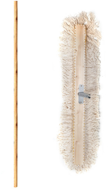 월드크린 강당걸레 60cm + 나무자루 세트, 1개