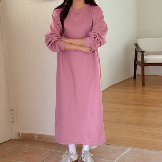 봉봉스토리 하보스 기모 임산부 롱원피스