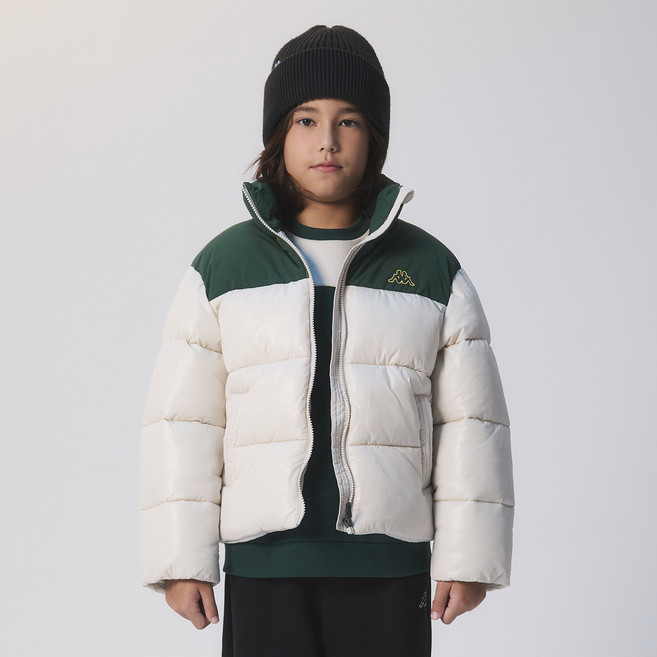 카파 배색 숏 패딩 점퍼