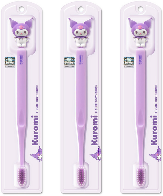 ATEX 庫洛米公仔幼兒牙刷, 酷洛米(紫色), 1入, 3個