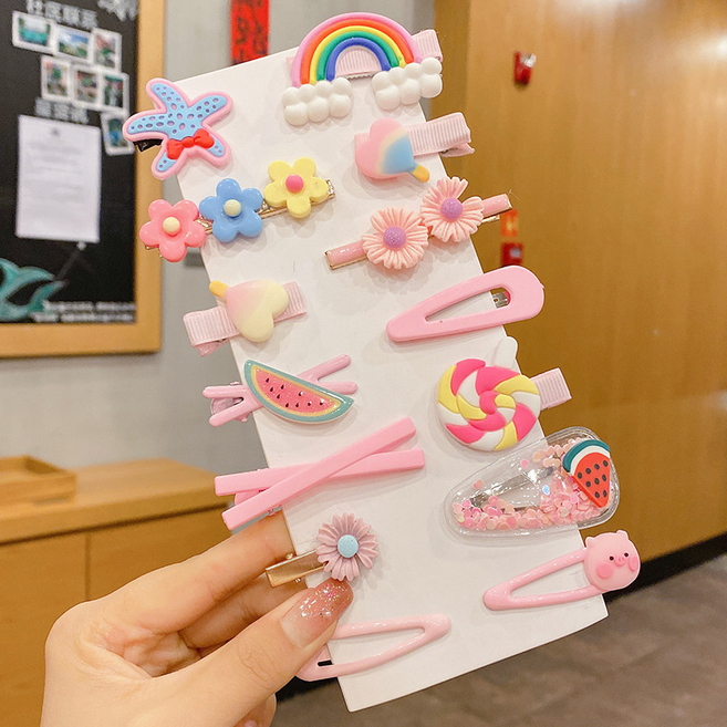 인아트 파란 불가사리 헤어핀 14종 세트