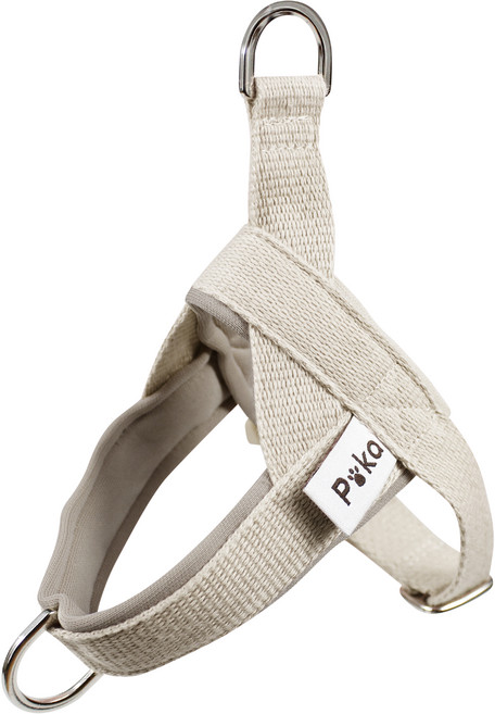 포카펫 강아지 초경량 앞섬방지 하네스, 아이보리 + 베이지, 1개