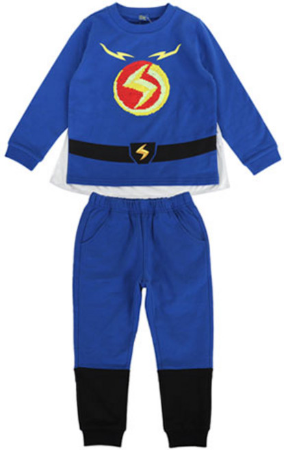 토토헤로스 아동용 번개맨 스팽글 상하의 세트
