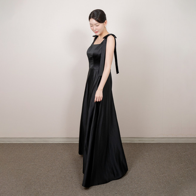 릴리드레스 리즈 숄더 리본 드레스 LDP131