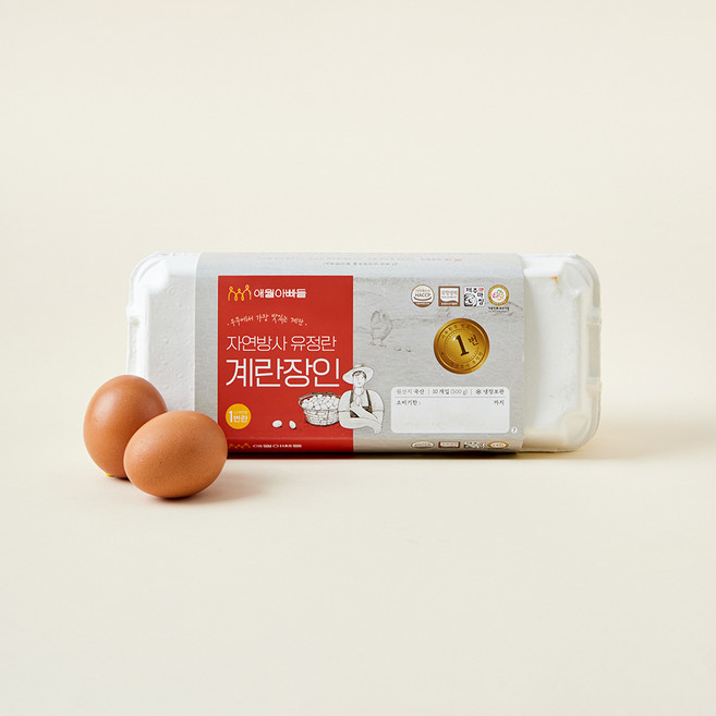 애월아빠들 무항생제 인증 자연방사 유정 장인계란 500g, 10구, 1개
