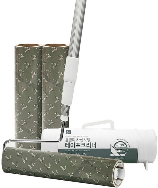 Home&Me 超強力斜撕大型除塵滾筒 3段式本體+90回補充包2入, 1套