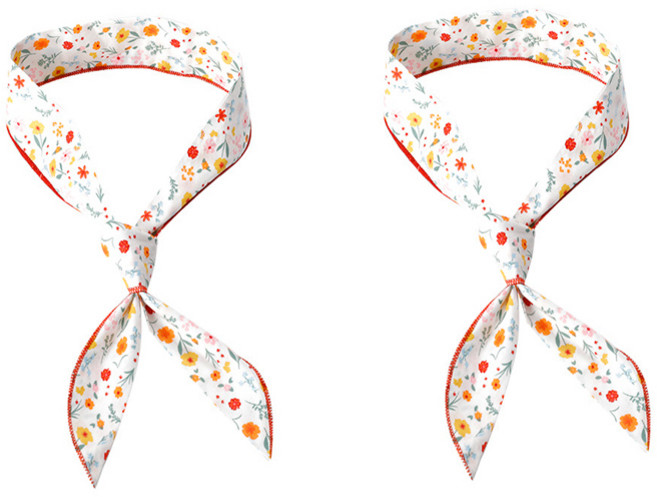 파스텔펫 반려동물 플라워 쿨 스카프 M, 화이트, 2개