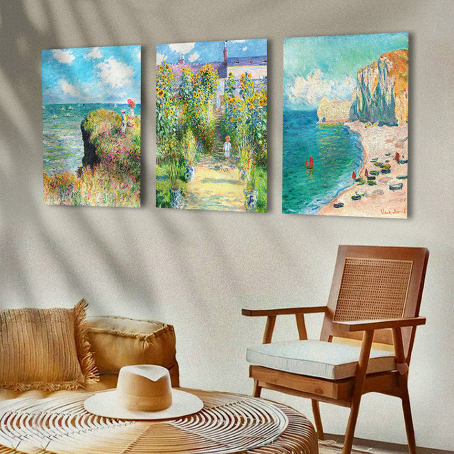 funyz 纖薄畫框 名畫 泡棉板海報 畫框組 克勞德·莫內D, 無