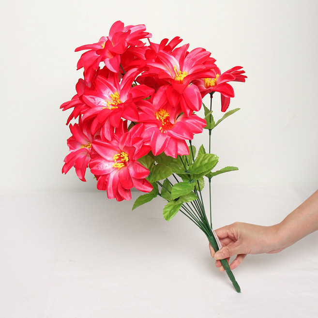 JOART 仿真菊花12朵花束, 1件, 粉色