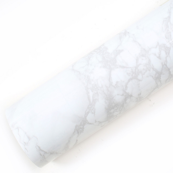 로즈로사 인테리어 필름 매트 마블 유광 대리석 시트지 PGS408, 화이트그레이, 폭 100cm x 길이 50m