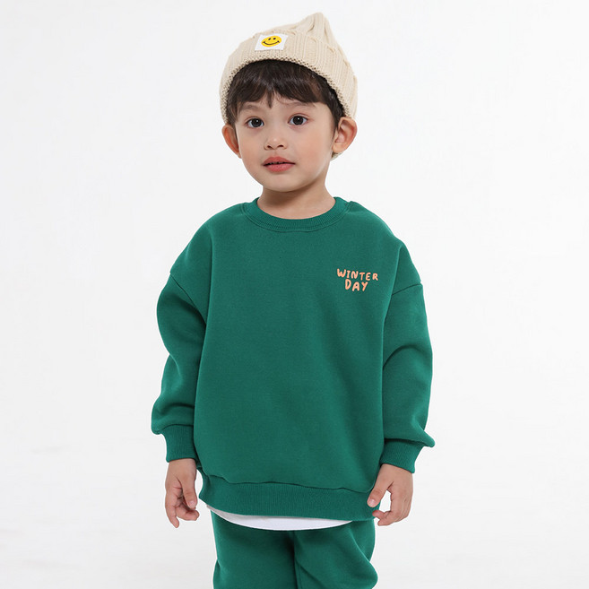 KIDSCOMO 兒童刷毛雪人上下衣套裝