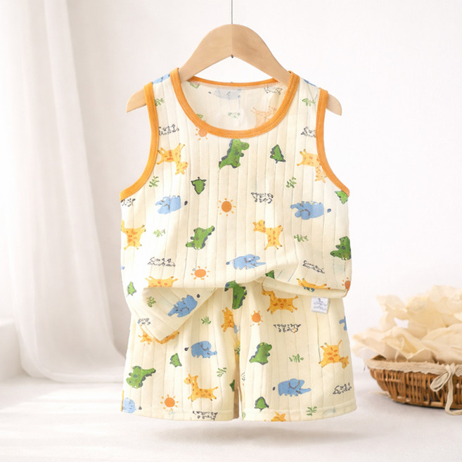 우주아이 아동용 쿨프렌즈 실내복 민소매 + 하의 세트